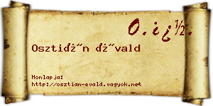 Osztián Évald névjegykártya